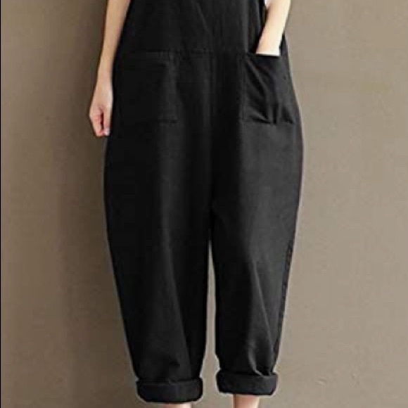 - ❤️❤️❤️
 Linen tie suspender jumpsuit - Picture 2 of 2